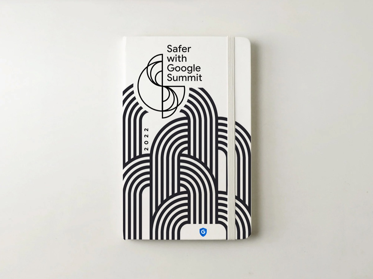 Safer with Google Summit branded notebook