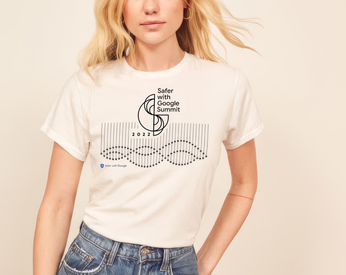Safer with Google Summit branded t-shirt